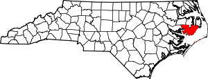 Map Of North Carolina Highlighting Hyde County