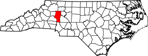 Map Of North Carolina Highlighting Iredell County