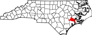 Map Of North Carolina Highlighting Jones County