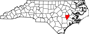 Map Of North Carolina Highlighting Lenoir County
