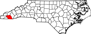 Map Of North Carolina Highlighting Macon County