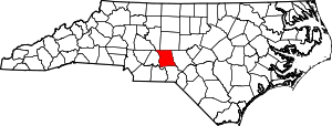 Map Of North Carolina Highlighting Montgomery County