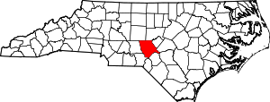 Map Of North Carolina Highlighting Moore County