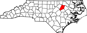 Map Of North Carolina Highlighting Nash County