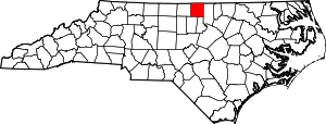 Map Of North Carolina Highlighting Person County