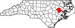 Map Of North Carolina Highlighting Pitt County