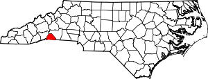 Map Of North Carolina Highlighting Polk County