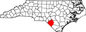 Map Of North Carolina Highlighting Robeson County