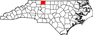 Map Of North Carolina Highlighting Stokes County