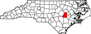 Map Of North Carolina Highlighting Wayne County