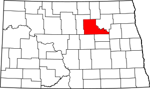 Map Of North Dakota Highlighting Benson County