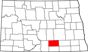 Map Of North Dakota Highlighting Logan County