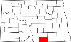 Map Of North Dakota Highlighting Mcintosh County