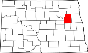 Map Of North Dakota Highlighting Nelson County