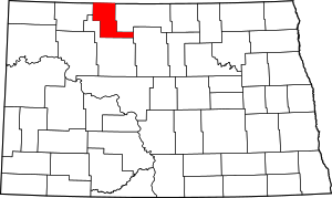 Map Of North Dakota Highlighting Renville County