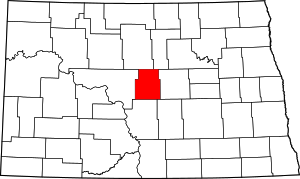 Map Of North Dakota Highlighting Sheridan County