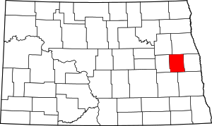 Map Of North Dakota Highlighting Steele County