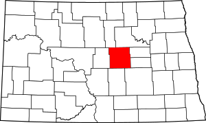 Map Of North Dakota Highlighting Wells County