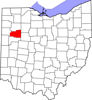 Map Of Ohio Highlighting Allen County