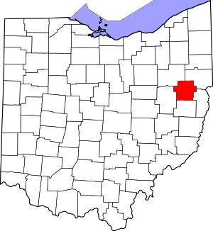 Map Of Ohio Highlighting Carroll County