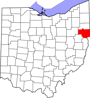 Map Of Ohio Highlighting Columbiana County