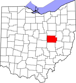 Map Of Ohio Highlighting Coshocton County