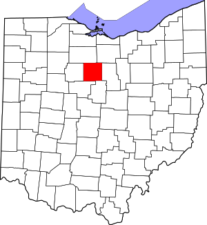 Map Of Ohio Highlighting Crawford County