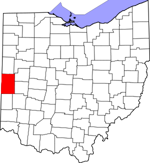 Map Of Ohio Highlighting Darke County