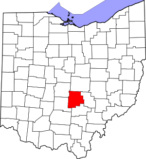 Map Of Ohio Highlighting Fairfield County