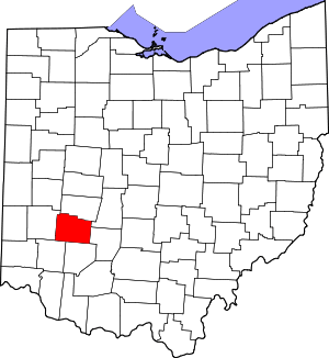 Map Of Ohio Highlighting Greene County