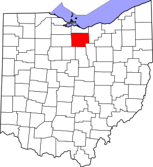 Map Of Ohio Highlighting Huron County