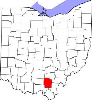 Map Of Ohio Highlighting Jackson County