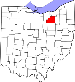 Map Of Ohio Highlighting Medina County