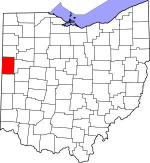 Map Of Ohio Highlighting Mercer County