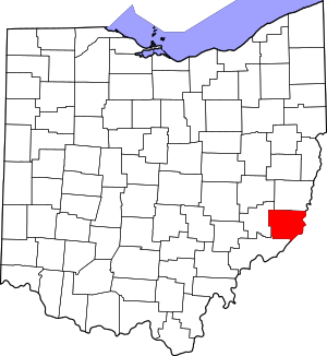 Map Of Ohio Highlighting Monroe County