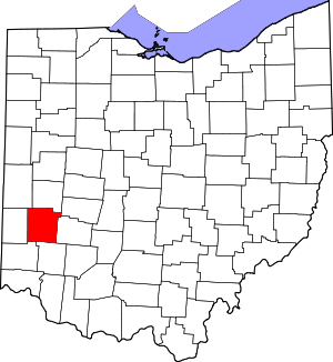 Map Of Ohio Highlighting Montgomery County