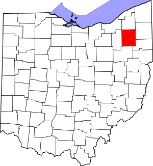 Map Of Ohio Highlighting Portage County