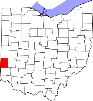 Map Of Ohio Highlighting Preble County