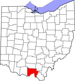 Map Of Ohio Highlighting Scioto County