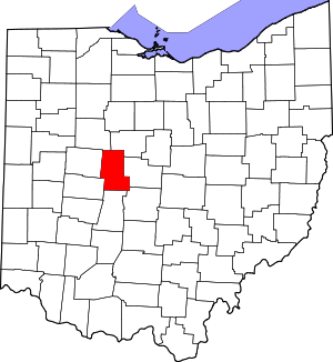 Map Of Ohio Highlighting Union County