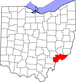 Map Of Ohio Highlighting Washington County