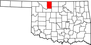 Map Of Oklahoma Highlighting Alfalfa County