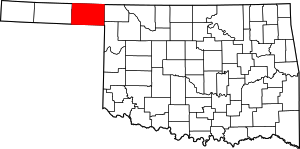 Map Of Oklahoma Highlighting Beaver County