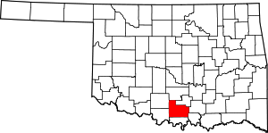 Map Of Oklahoma Highlighting Carter County