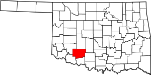 Map Of Oklahoma Highlighting Comanche County