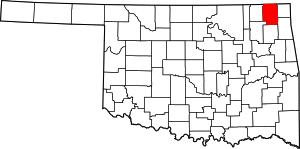 Map Of Oklahoma Highlighting Craig County