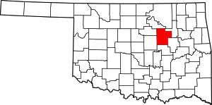 Map Of Oklahoma Highlighting Creek County