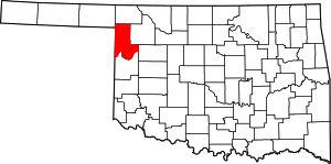 Map Of Oklahoma Highlighting Ellis County