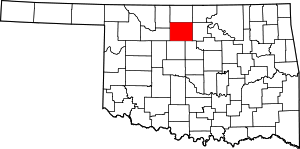 Map Of Oklahoma Highlighting Garfield County