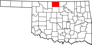 Map Of Oklahoma Highlighting Grant County